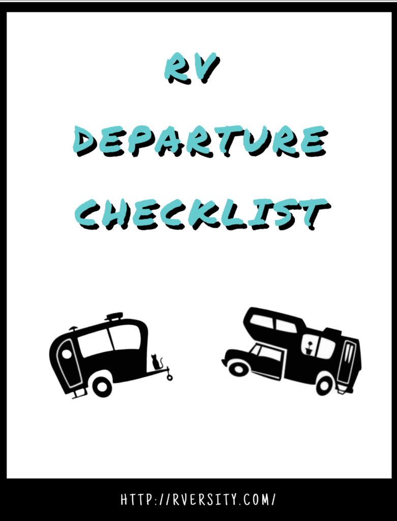 RV Departure Checklist