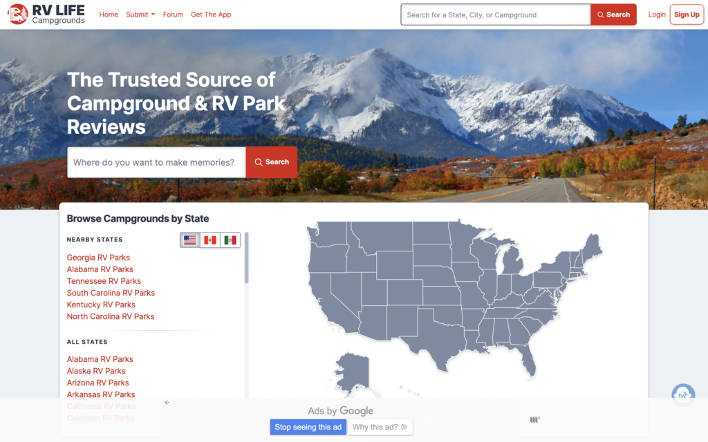 Best Websites To Find RV Parks & Campgrounds
